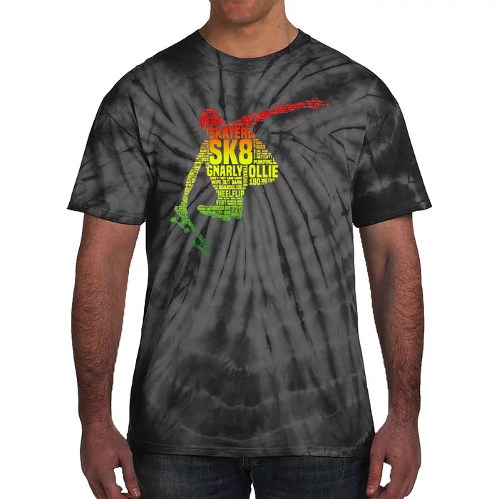 Skateboard Skater Slang Retro Skaterboarding Tie-Dye T-Shirt