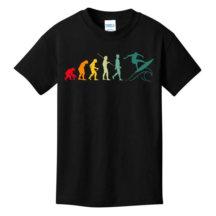 Surfboard Surf Surfer Surfboarder Vintage Retro Evolution Kids T-Shirt