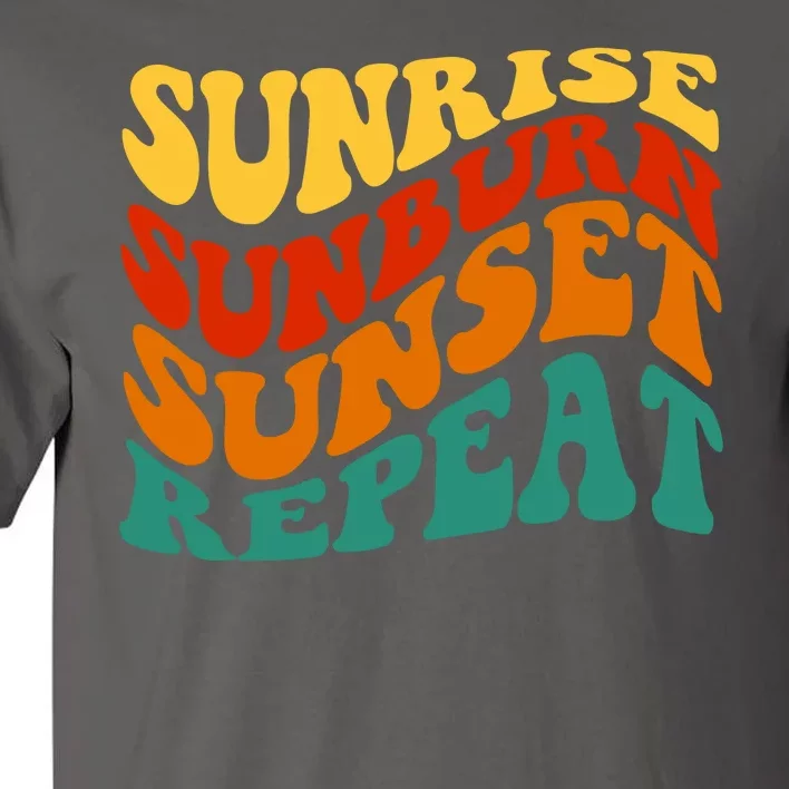 Sunrise Sunburn Sunset Repeat Retro Summer Tall T-Shirt