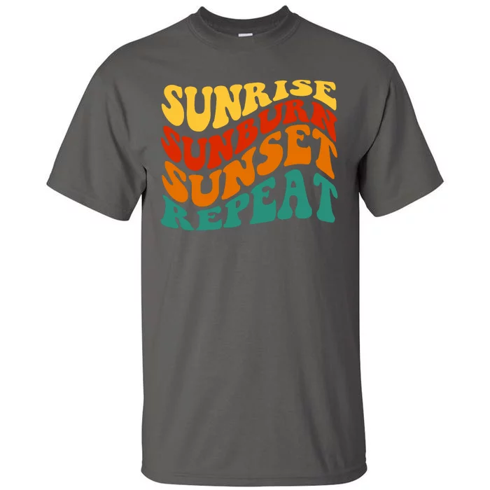 Sunrise Sunburn Sunset Repeat Retro Summer Tall T-Shirt