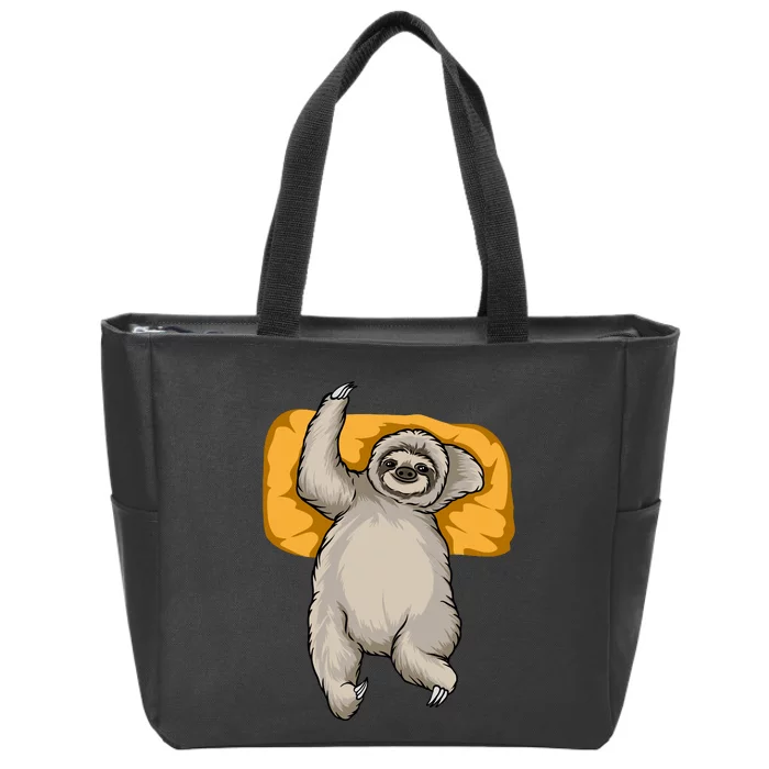 Sleepy Sloth Zip Tote Bag