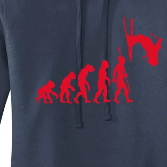 Skiing Skiing Skiers Winter Sports Evolution Gift Women's Pullover Hoodie