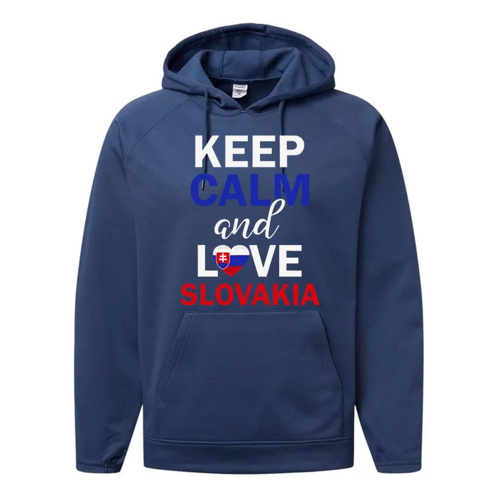 Slovakia Slovak Slovensko Performance Fleece Hoodie