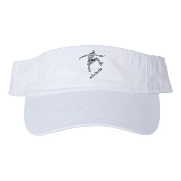 Skateboard Skater Skateboarder Valucap Bio-Washed Visor