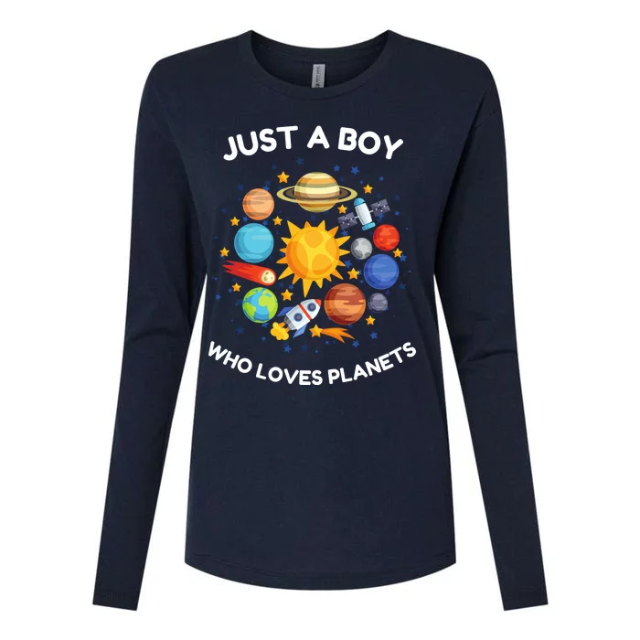 Solar System Space Science Geek Womens Cotton Relaxed Long Sleeve T-Shirt