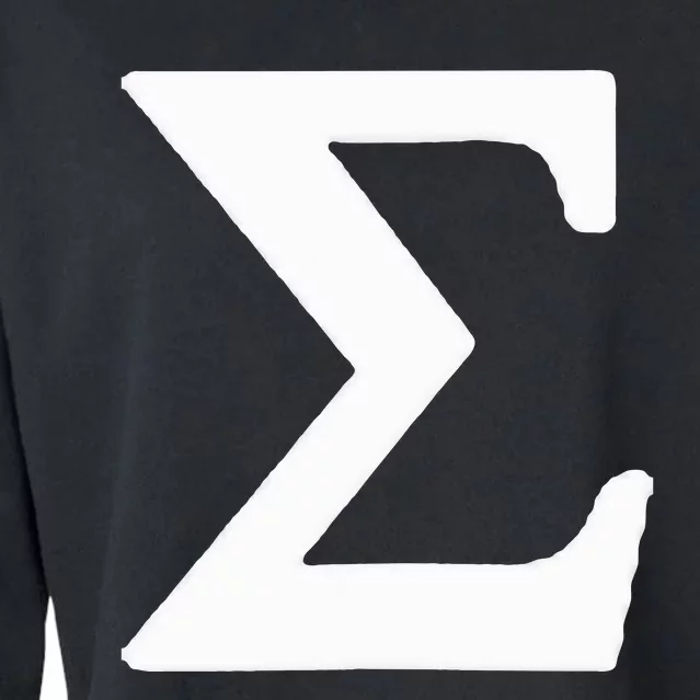 Small Sigma Symbol Logo Greek Alphabet Letter For Sigma Male Cropped Pullover Crew