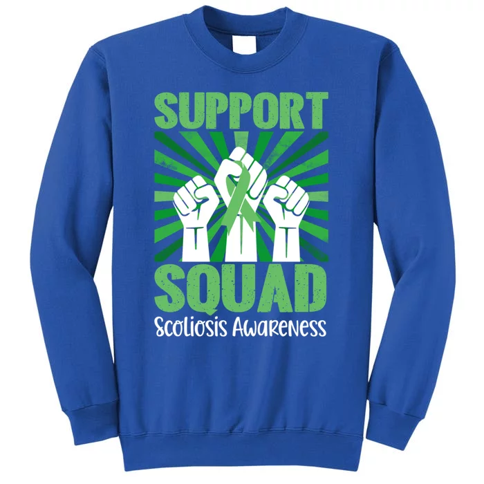 Scoliosis Support Squad Family Scoliosis Awareness Month Gift Sweatshirt