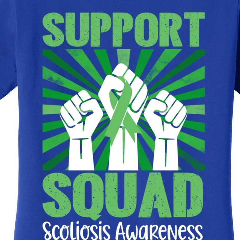 Scoliosis Support Squad Family Scoliosis Awareness Month Gift Women's T-Shirt