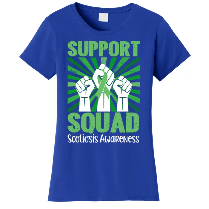 Scoliosis Support Squad Family Scoliosis Awareness Month Gift Women's T-Shirt