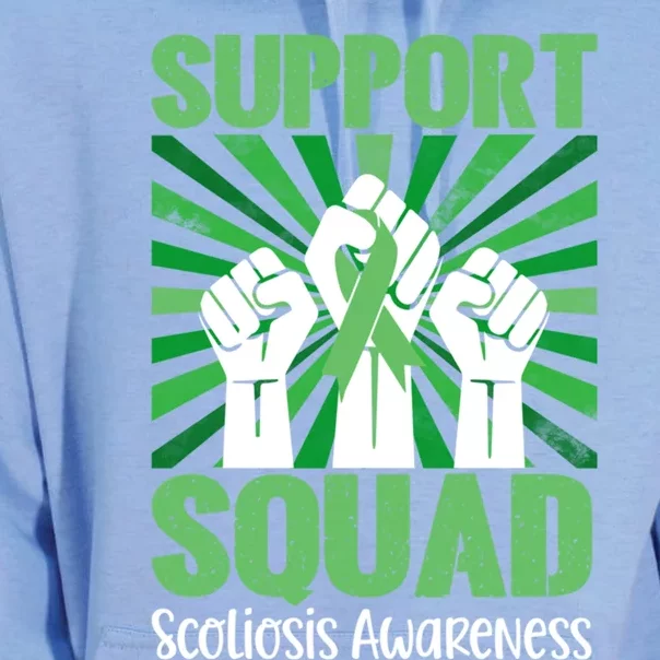 Scoliosis Support Squad Family Scoliosis Awareness Month Gift Unisex Surf Hoodie