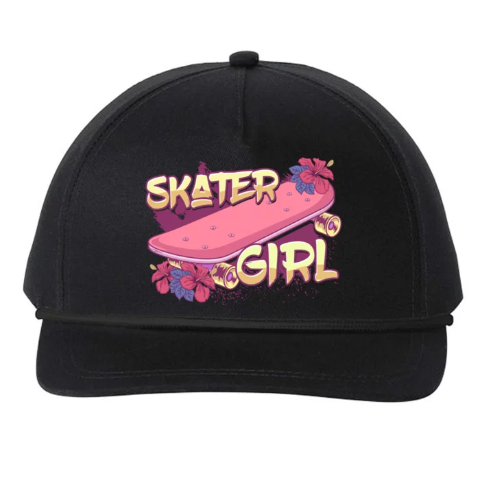 Skater Skateboard Skateboarding Cute Gift Snapback Five-Panel Rope Hat