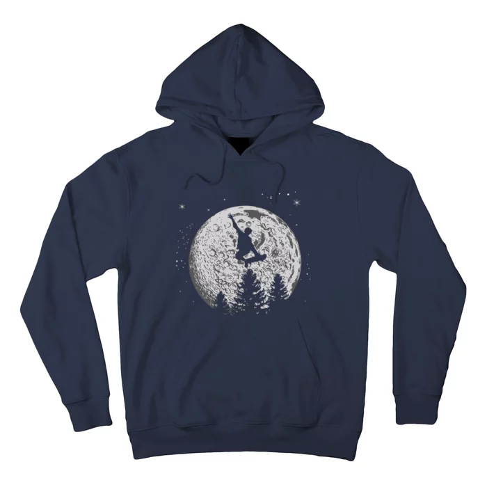 Skater Skateboarder Skateboard Moon Skateboarding Gift Hoodie