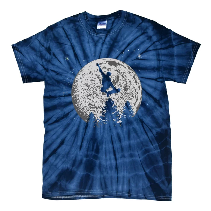 Skater Skateboarder Skateboard Moon Skateboarding Gift Tie-Dye T-Shirt