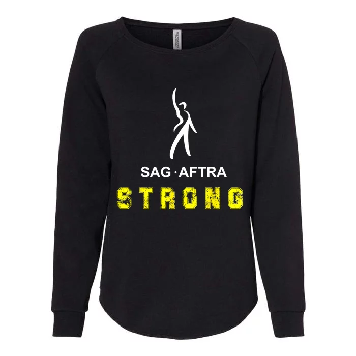 SAG_AFTRA Strong SAG_AFTRA Strong On Strike Womens California Wash Sweatshirt