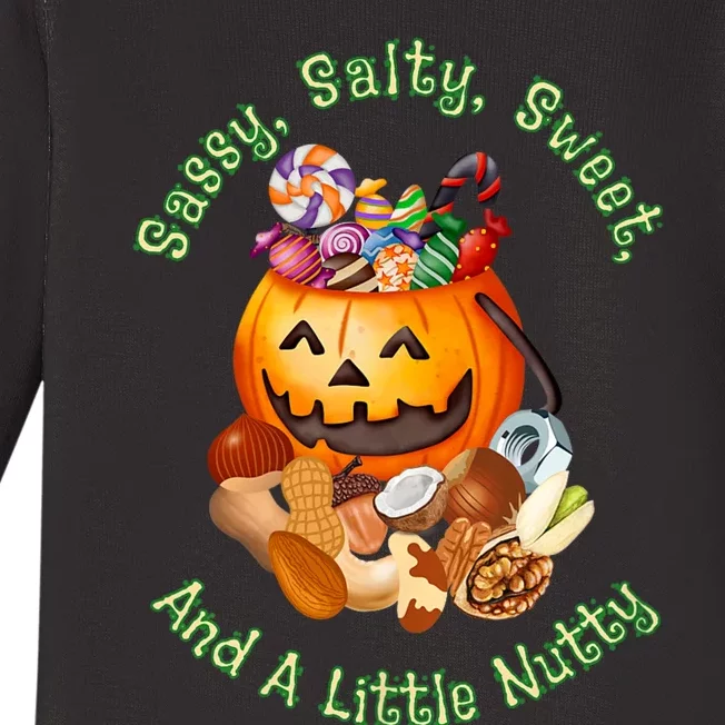 Sassy Salty Sweet And A Little Nutty Baby Long Sleeve Bodysuit