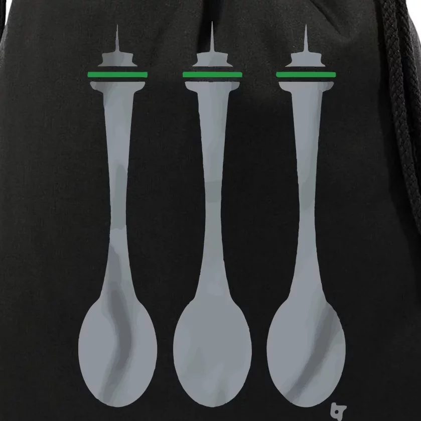 Seattle Spoon Drawstring Bag