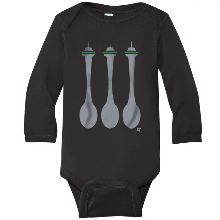 Seattle Spoon Baby Long Sleeve Bodysuit