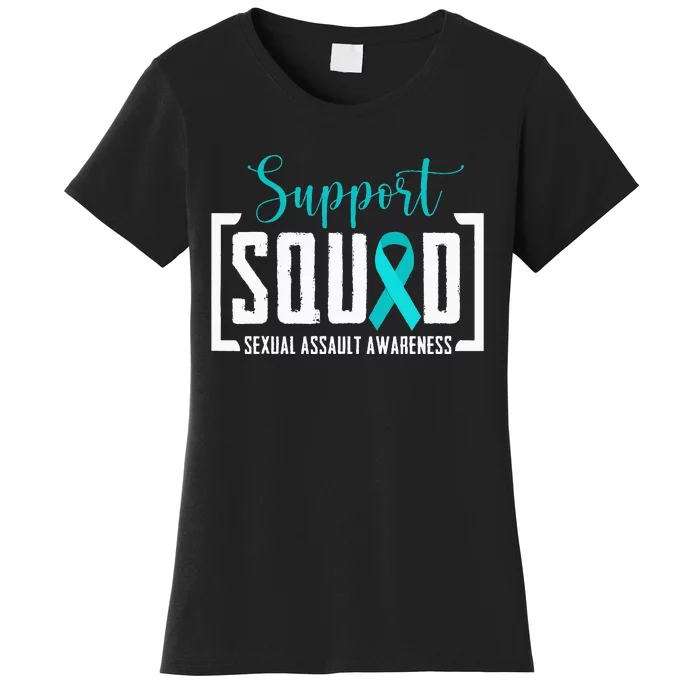 Support Squad Sexual Assault Awareness Month Support Victim Women's T-Shirt