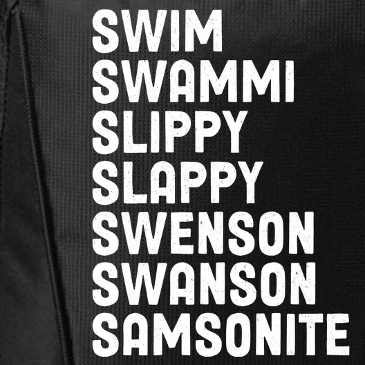 Swammi Slippy Slappy Swenson Swanson Samsonite City Backpack