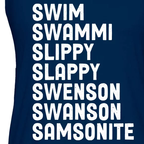 Swammi Slippy Slappy Swenson Swanson Samsonite Ladies Essential Flowy Tank