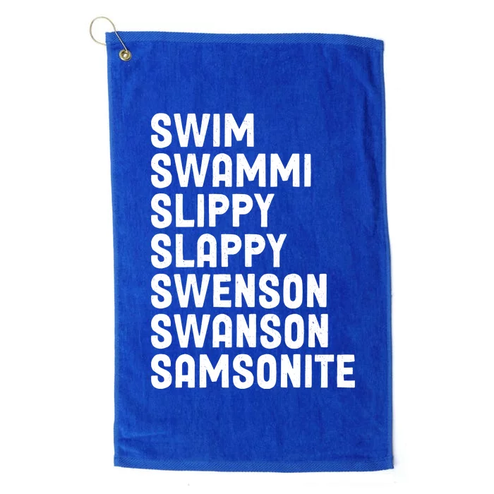 Swammi Slippy Slappy Swenson Swanson Samsonite Platinum Collection Golf Towel