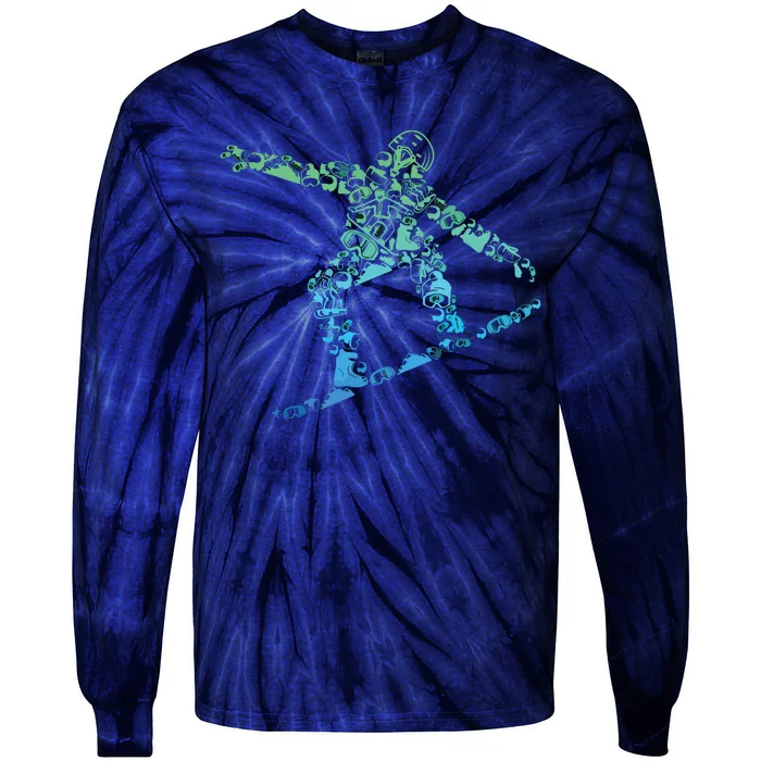 Snowboard Snowboarder Snowboarding Tie-Dye Long Sleeve Shirt