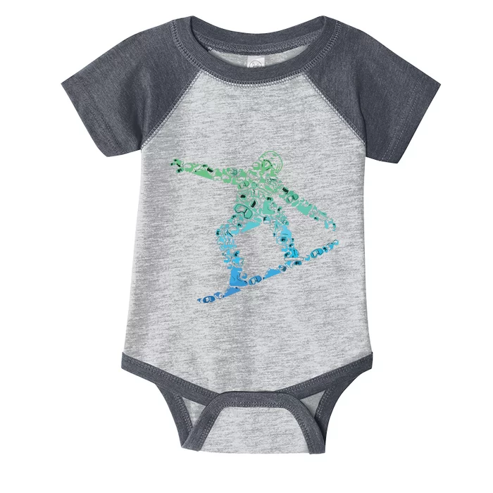 Snowboard Snowboarder Snowboarding Infant Baby Jersey Bodysuit