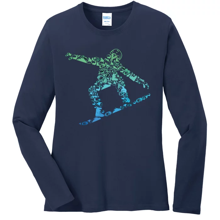 Snowboard Snowboarder Snowboarding Ladies Long Sleeve Shirt