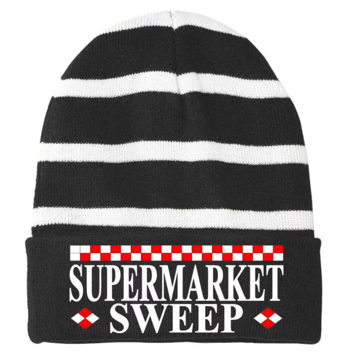 Supermarket Sweep Striped Beanie with Solid Band