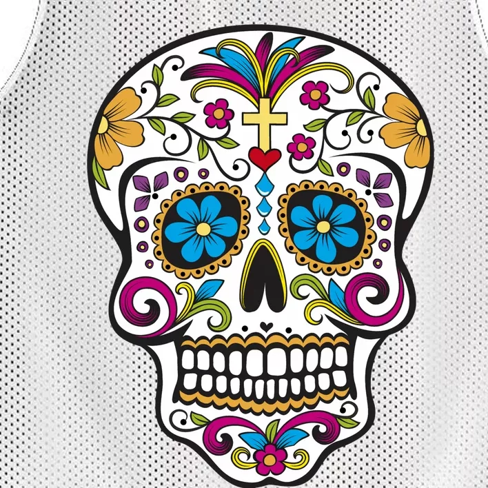 Sugar Skull Mesh Reversible Basketball Jersey Tank