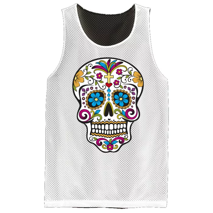 Sugar Skull Mesh Reversible Basketball Jersey Tank