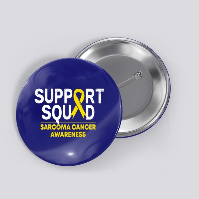 Support Squad Sarcoma Cancer Awareness Yellow Ribbon Team Gift Button