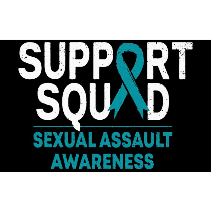 Support Squad Sexual Assault Awareness Month Teal Ribbon Bumper Sticker