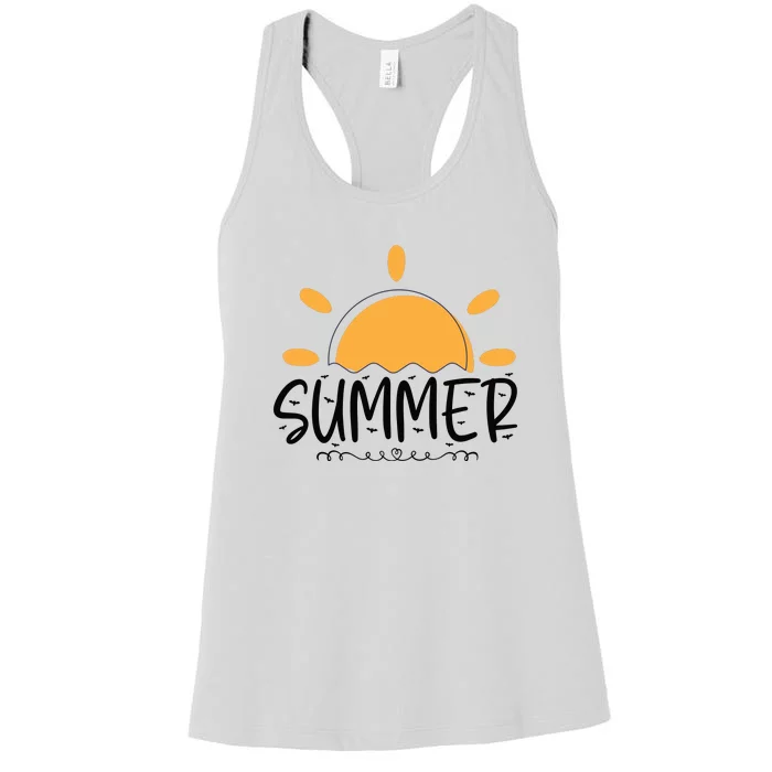 Summer Sun Sunshine Sunny Sunset Summer Time Women's Racerback Tank