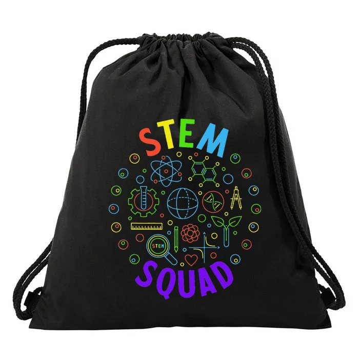 Stem Squad Science Technology Engineering And Math Drawstring Bag