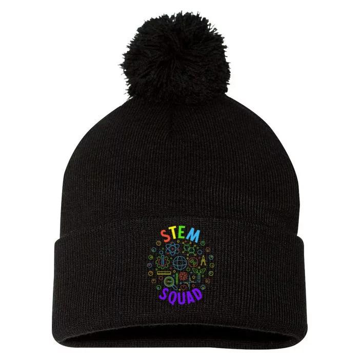 Stem Squad Science Technology Engineering And Math Pom Pom 12in Knit Beanie