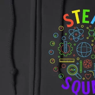 Stem Squad Science Technology Engineering And Math Full Zip Hoodie