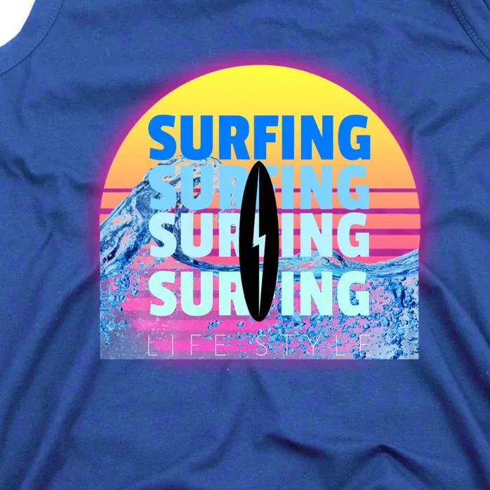 Surfer Sun Surfing All Day Long Ocean Vacation Fun In Sun Funny Gift Tank Top