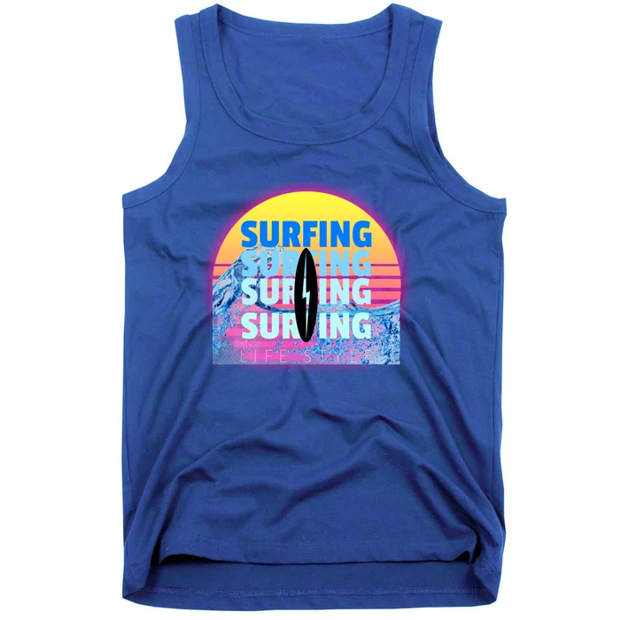 Surfer Sun Surfing All Day Long Ocean Vacation Fun In Sun Funny Gift Tank Top