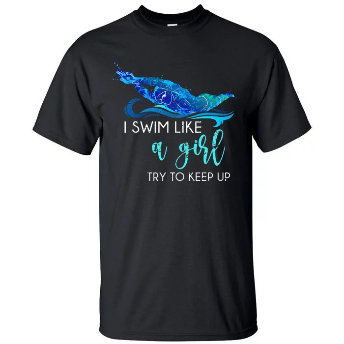 Swimmer Swim Sport Athlete retro Swimming Tall T-Shirt