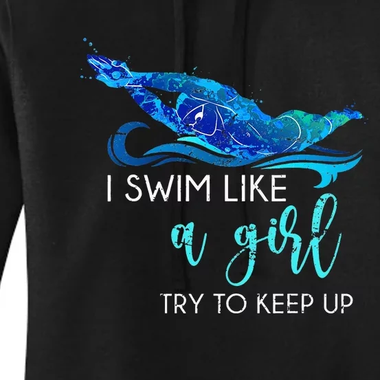 Swimmer Swim Sport Athlete retro Swimming Women's Pullover Hoodie