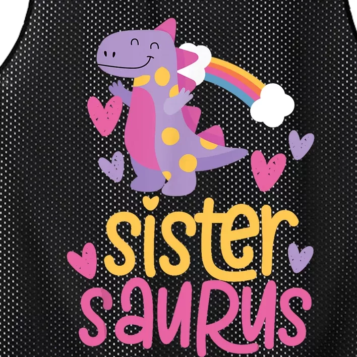 Sistersaurus Sister Saurus Dinosaur Mesh Reversible Basketball Jersey Tank