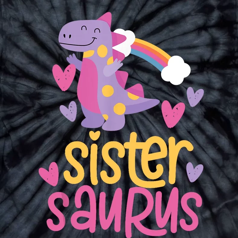 Sistersaurus Sister Saurus Dinosaur Tie-Dye T-Shirt