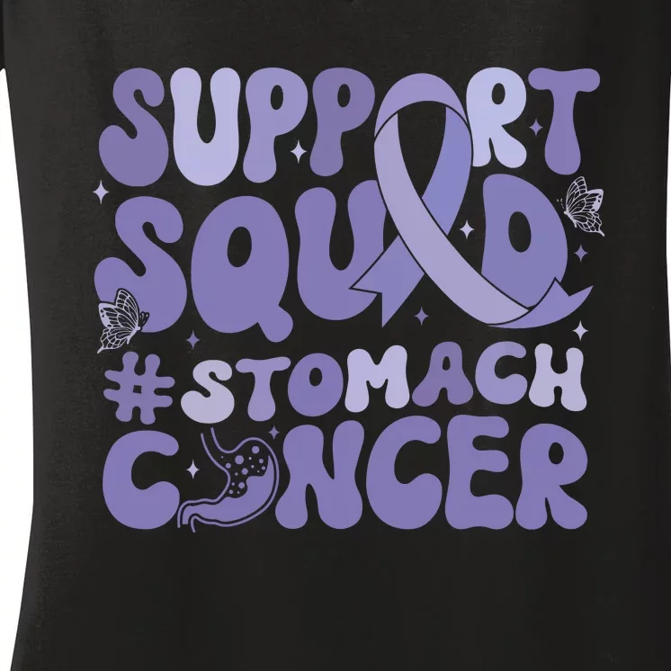 Support Squad Stomach Cancer Awareness Women's V-Neck T-Shirt