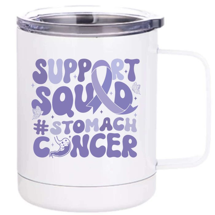 Support Squad Stomach Cancer Awareness Front & Back 12oz Stainless Steel Tumbler Cup