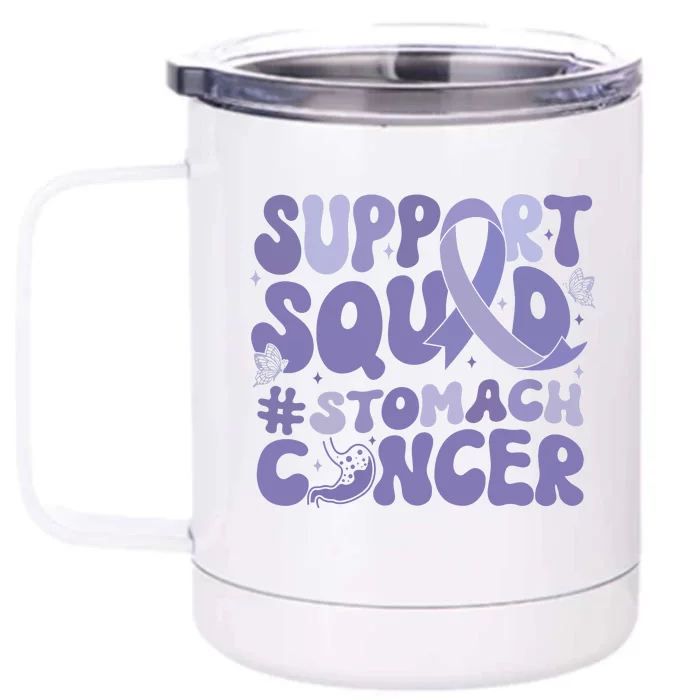 Support Squad Stomach Cancer Awareness Front & Back 12oz Stainless Steel Tumbler Cup