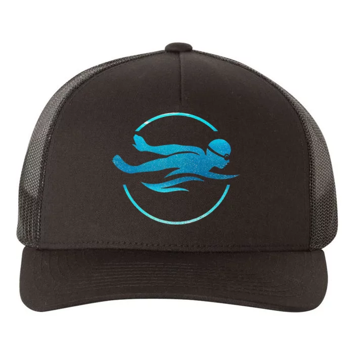 Swimmer Swimming Swim Team Yupoong Adult 5-Panel Trucker Hat