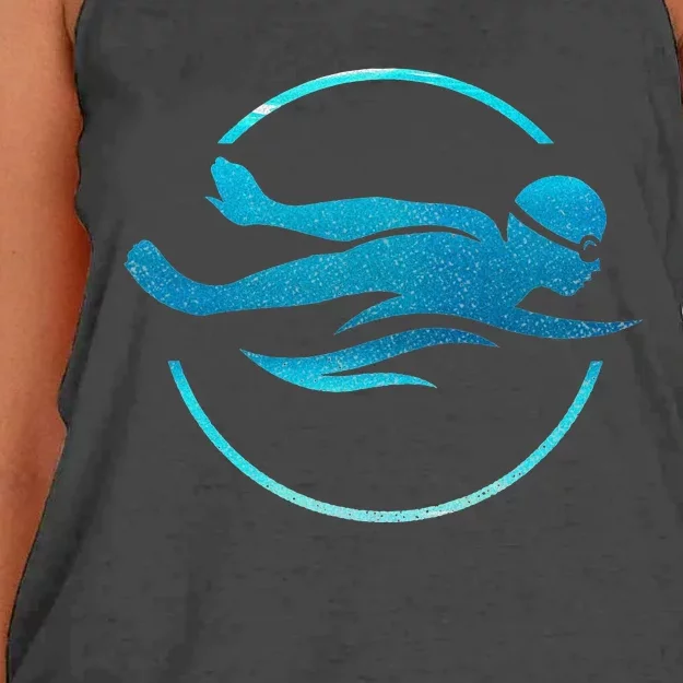 Swimmer Swimming Swim Team Women's Knotted Racerback Tank