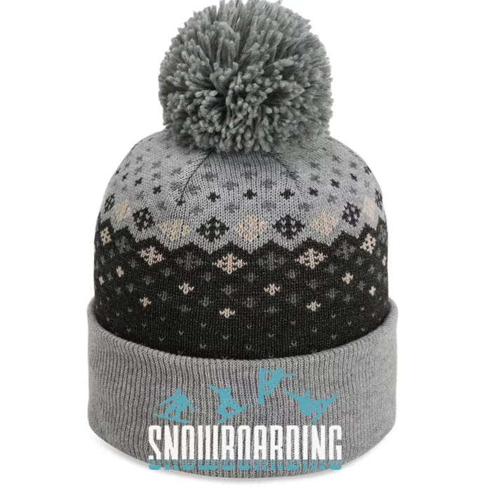 Snowboarding Snowboard Snowboarders slopes snowboarding The Baniff Cuffed Pom Beanie