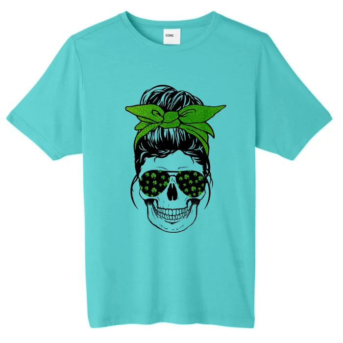 Sugar Skull St Patricks Day Of The Dead Women ChromaSoft Performance T-Shirt